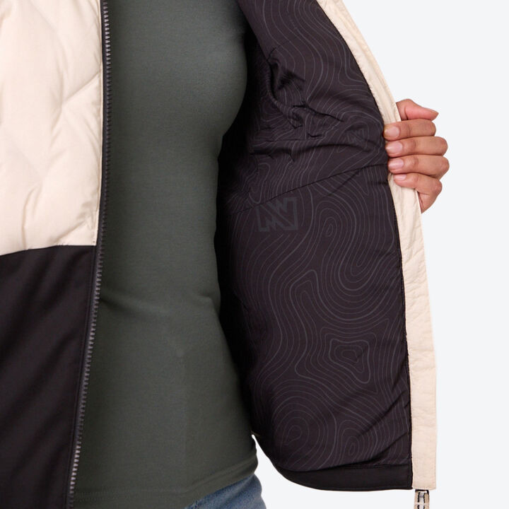 Mobile Warming Womens Aria Hybrid Black and Cream Heated Vest Kit, large image number 5