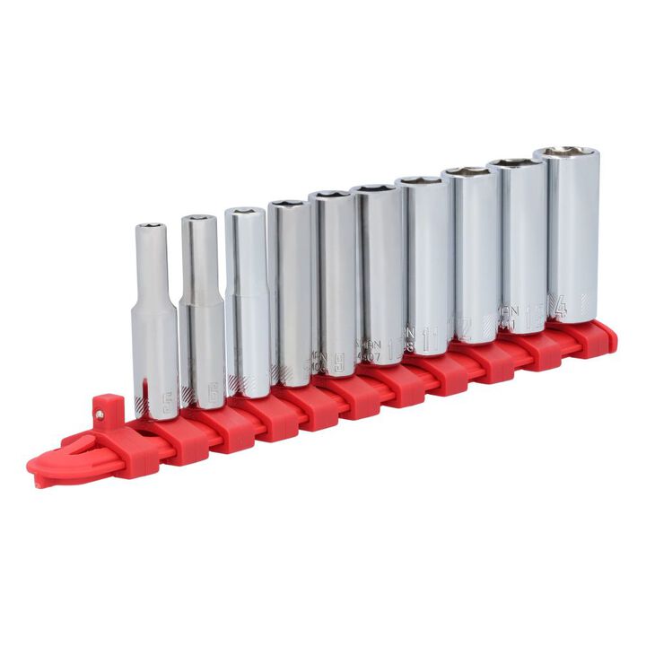 CRAFTSMAN 1/4-in Drive Metric 6 Point Deep Socket Set, 11pc, large image number 8