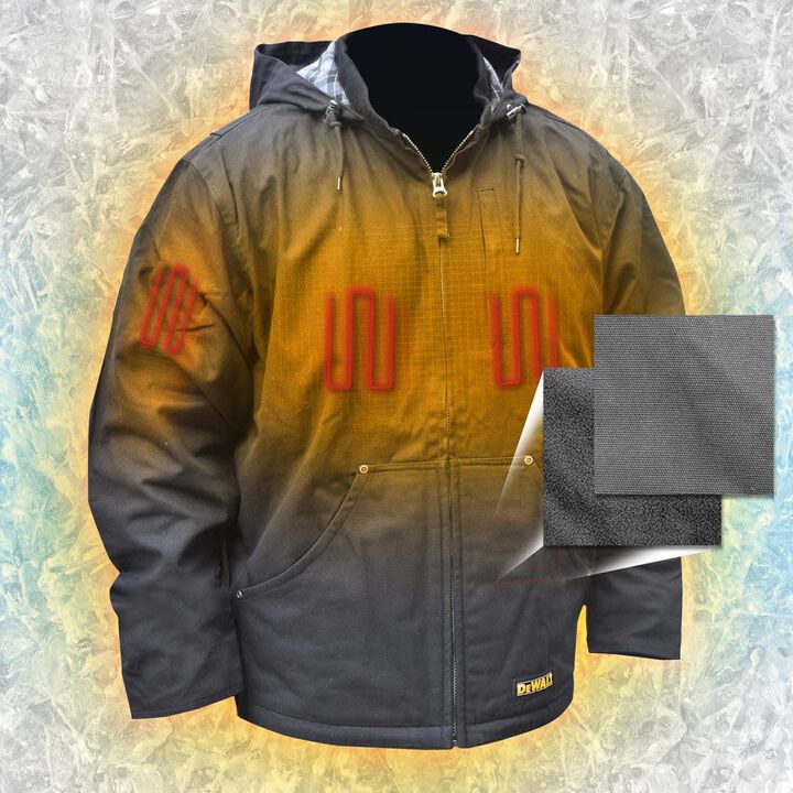 DEWALT Heavy Duty Heated Kit Tobacco Work Jacket XL, large image number 3