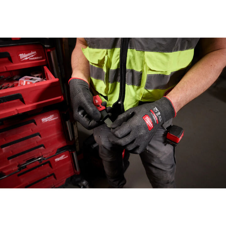Milwaukee Cut Level 5 High Dexterity Nitrile Dipped Gloves with WEAR-DEFENSE Protection, large image number 3