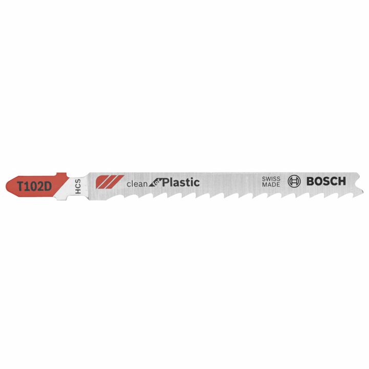 Bosch 4 Inch 6 TPI Clean for Polypropylene T-Shank Jig Saw Blades 3 Piece