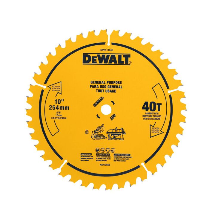 DEWALT Circular Saw Blade 10in 40T