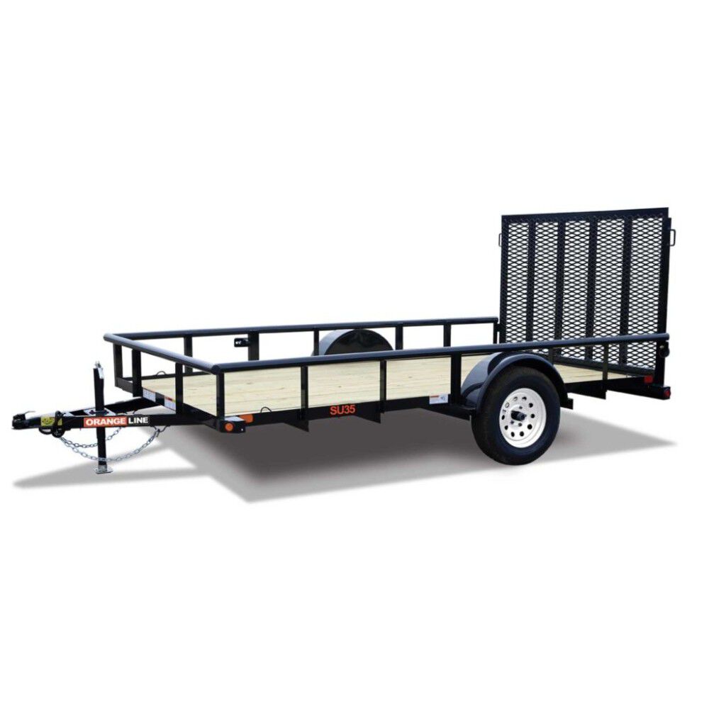 Orangeline Utility Trailer 77in x 14' Tandem Single Axle, large image number 1