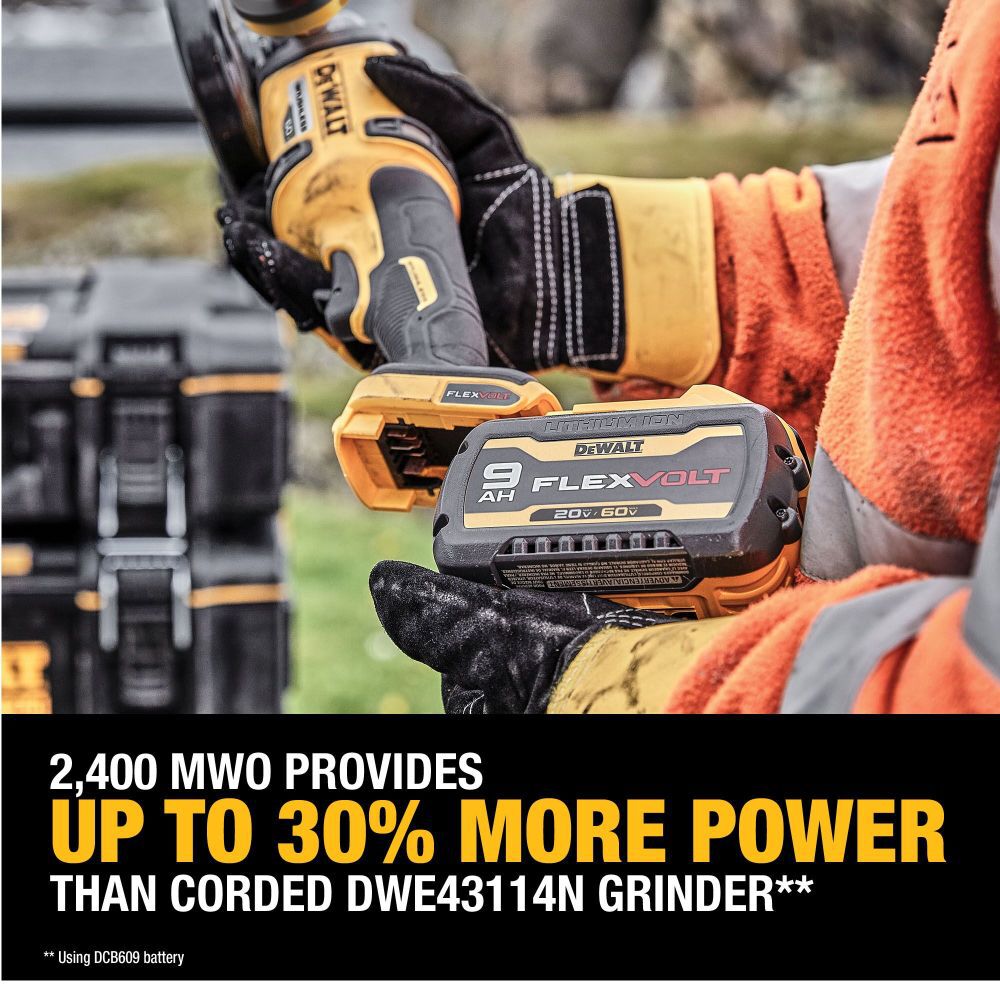 DEWALT 60V MAX 4-1/2 Inch - 6 Inch Side Handle Detect Grinder Kit, large image number 6