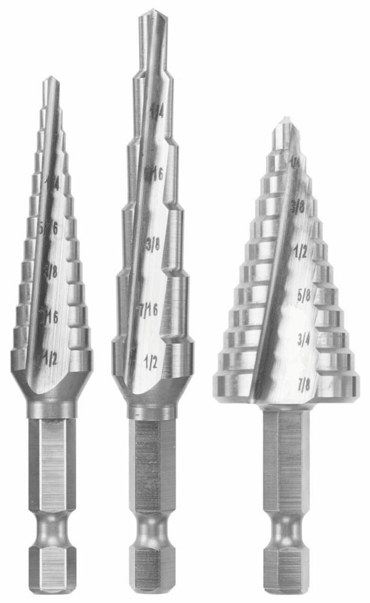 Bosch High Speed Steel Impact Tough Turbo Step Drill Bit Set 3pc, large image number 4