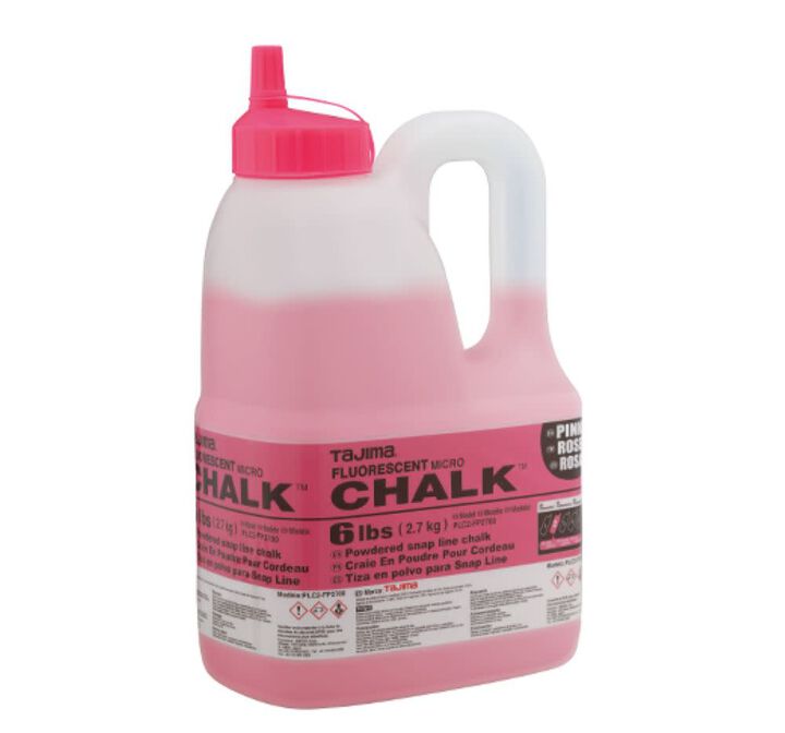 Tajima Micro Chalk Powdered Snap Line Chalk Fluorescent Pink 6 lbs