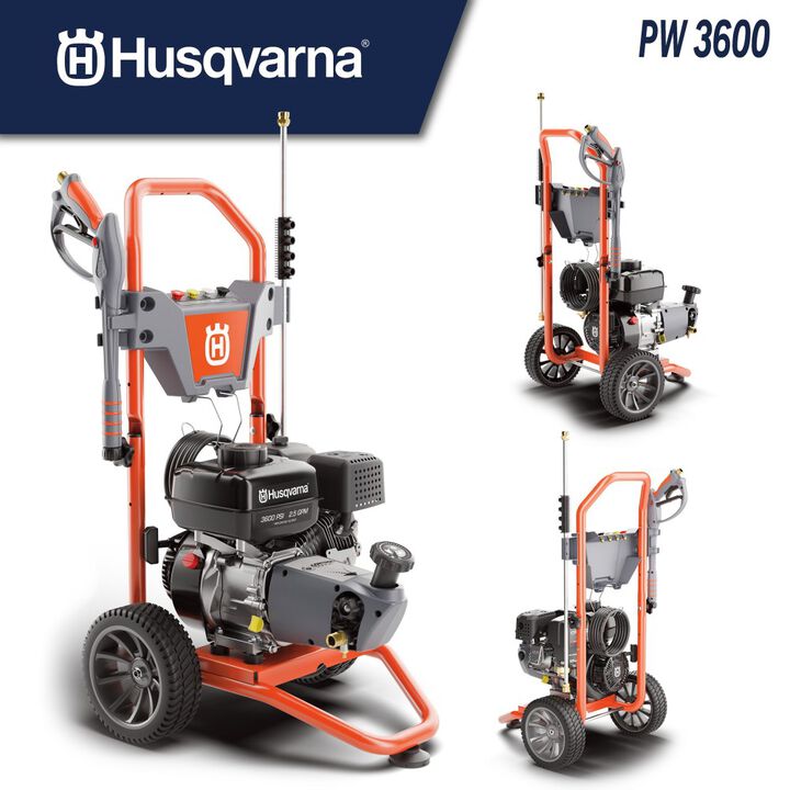 Husqvarna 3600 PSI 2.5 GPM Gas Powered Cold Water Pressure Washer with Control Touch & 4 Spray Tips, large image number 17