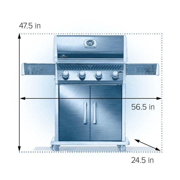 Napoleon Rogue 525 Propane Gas Grill 48000 BTU Black, large image number 9