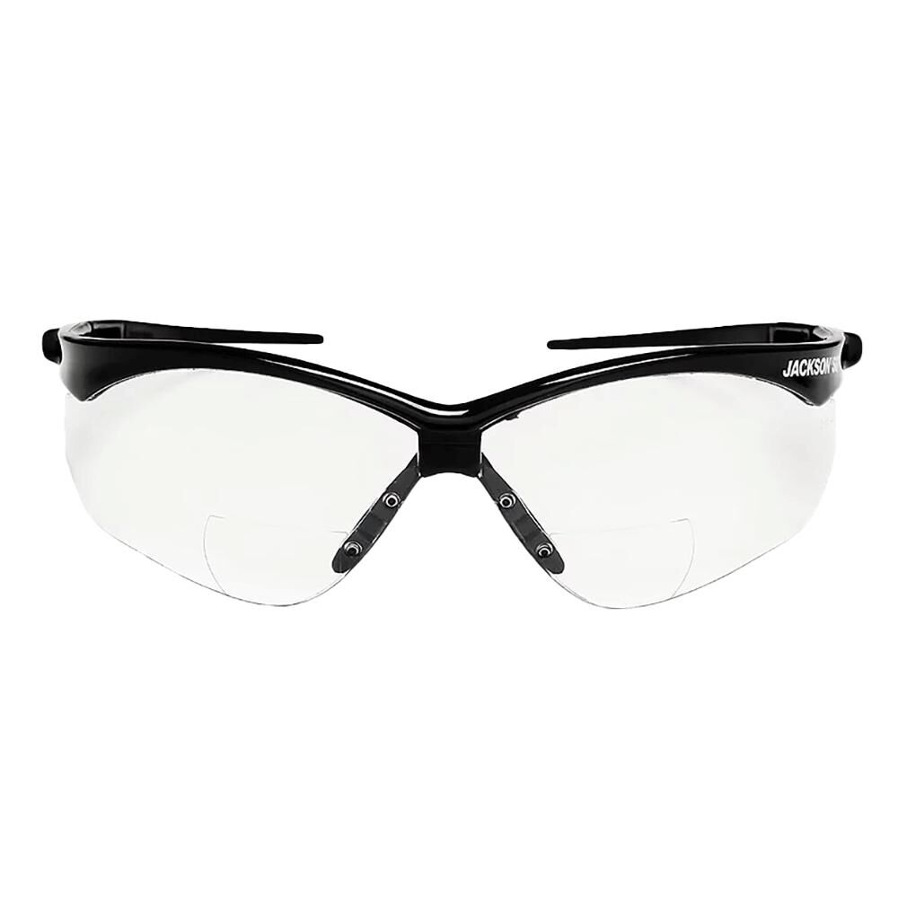 Jackson Safety Glasses Anti Scratch Coating 2.0 Magnification Clear Lens Black Frame, large image number 2