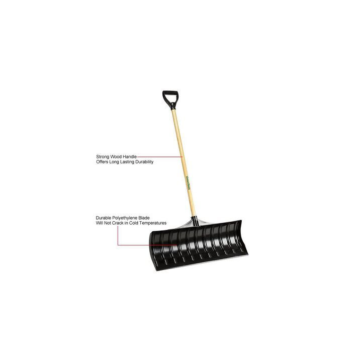 Union Tool Snow Pusher 30in Blade Poly D Grip Wood Handle, large image number 5
