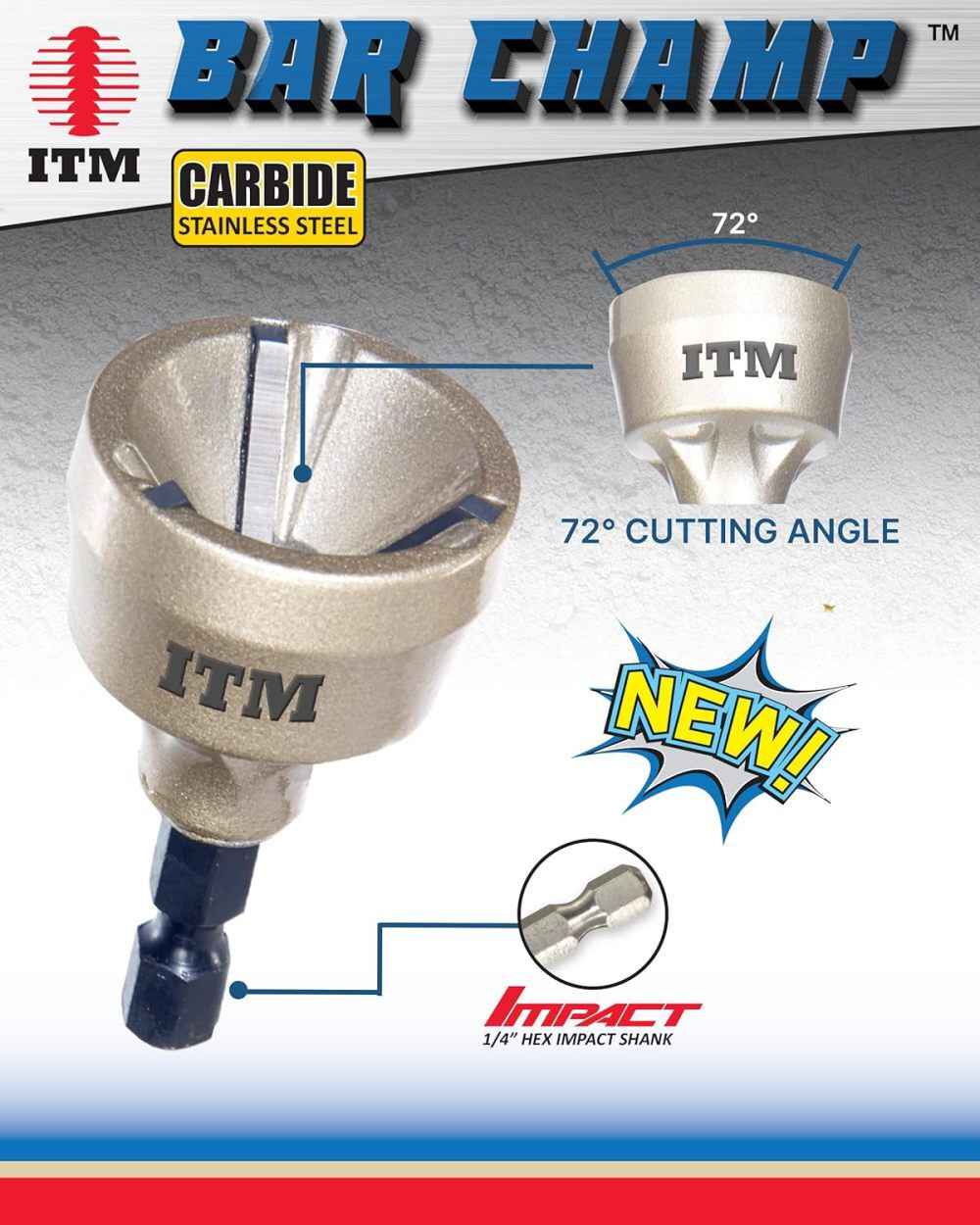 ITM Small 1/8 - 3/4 Inch Carbide Blade Bar Champ Outside Reamer, large image number 3