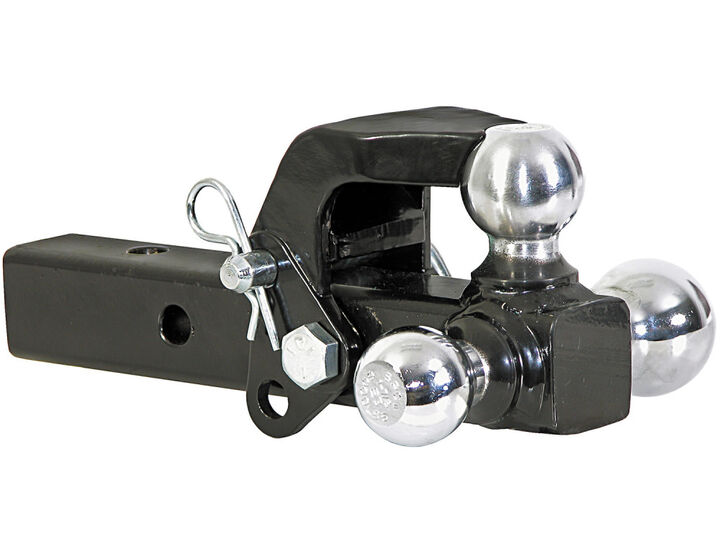 Buyers Products Company Tri-Ball Hitch Solid Shank With Pintle Hook And Chrome Balls