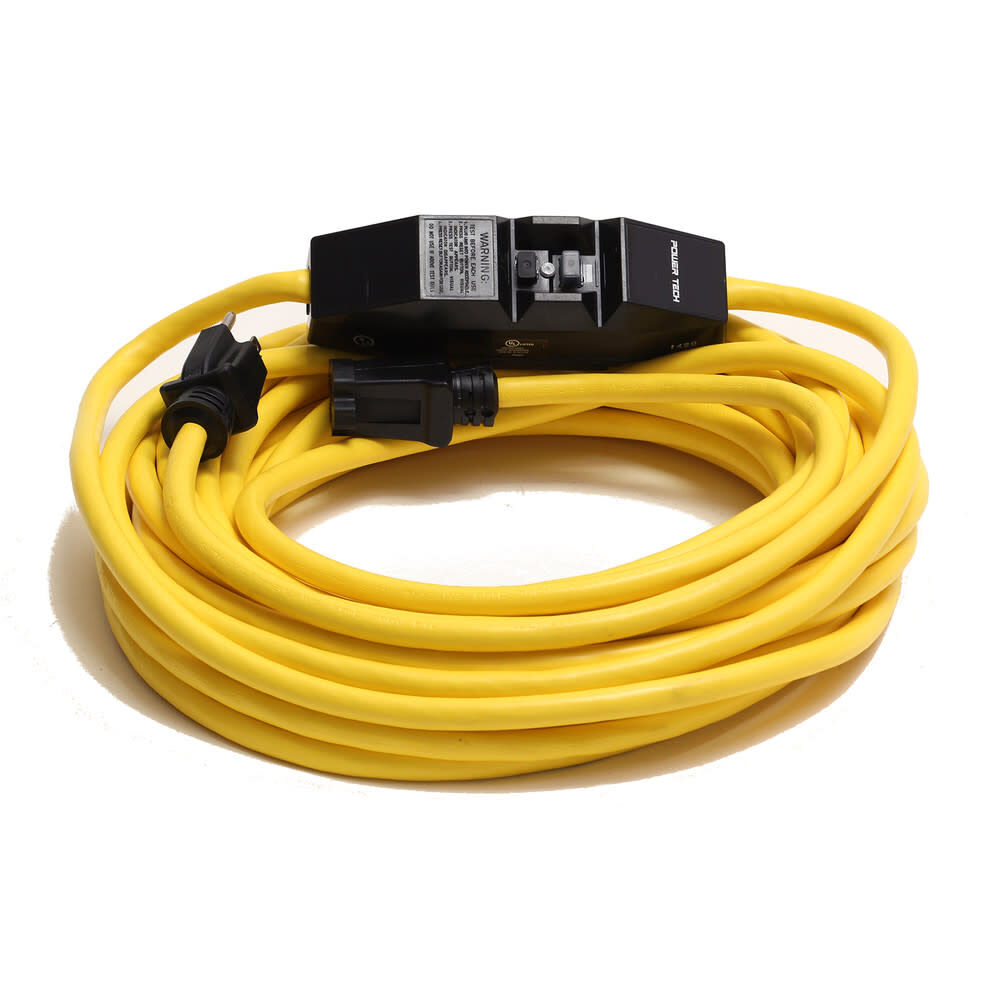 Century Wire Power Tech 50 ft 12/3 SJTW Yellow Extension Cord, large image number 1