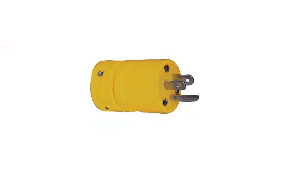 Waldom Electronics 125V 15A 2P 3 Wire NEMA 5-15 Yellow Straight Blade Male Plug, large image number 4