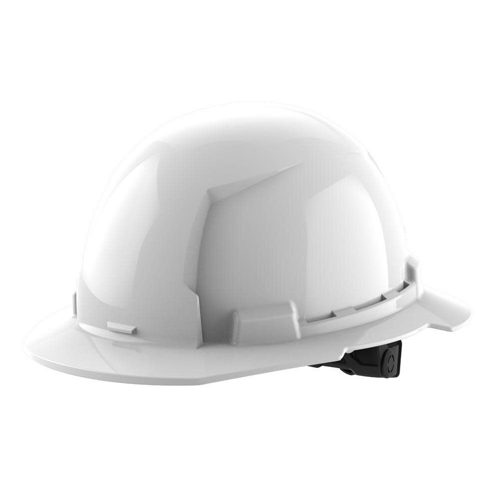 Milwaukee White Full Brim Hard Hat with 6pt Ratcheting Suspension Type 1 Class E, large image number 1