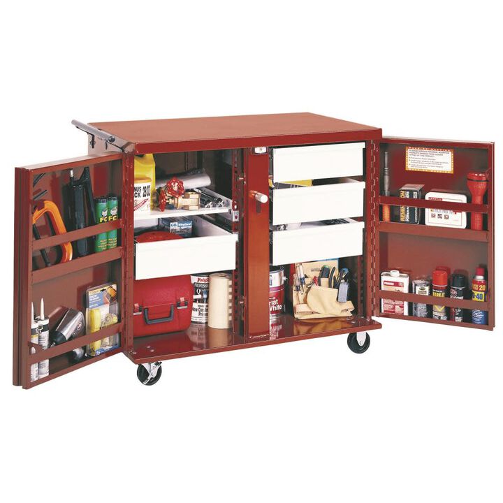 Crescent JOBOX Rolling Work Bench 4 Drawers 1 Shelf 6in Casters
