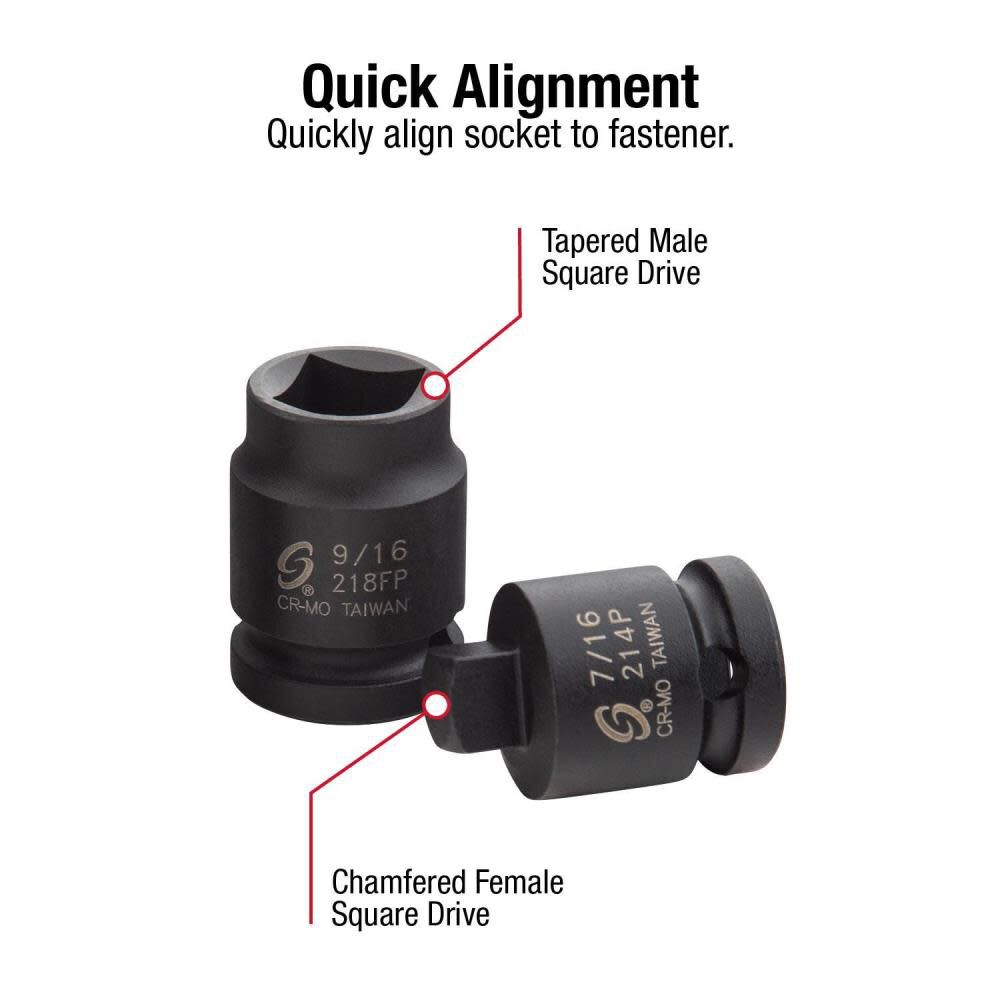 Sunex 8 pc. 1/2 In. Dr Pipe Plug Socket Set, large image number 4
