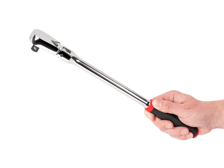 Tekton 1/2 Inch x 14 Inch Flex Head Non-QR Comfort Grip Long Ratchet, large image number 5