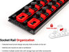 Tekton 1/4, 3/8, 1/2 Inch Deep 6 Point Socket Set, Rails, 37 Pieces (4-38 mm), small image number 5