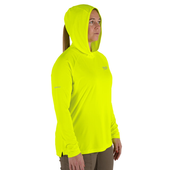 Milwaukee Women's WORKSKIN Hooded Sun Shirt - Yellow 2X, large image number 7