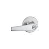 Kwikset Satin Chrome Bed/Bath Delta Privacy Door Lever Set, small image number 2
