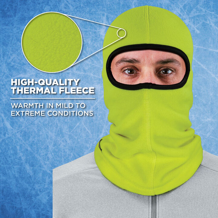 Ergodyne N-Ferno 6821 Lime Fleece Balaclava Face Mask, large image number 1