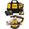 DEWALT 20V MAX 1/4in Impact Driver & 6-1/2in Brushless Cordless Circular Saw Combo Kit Bundle, small image number 1