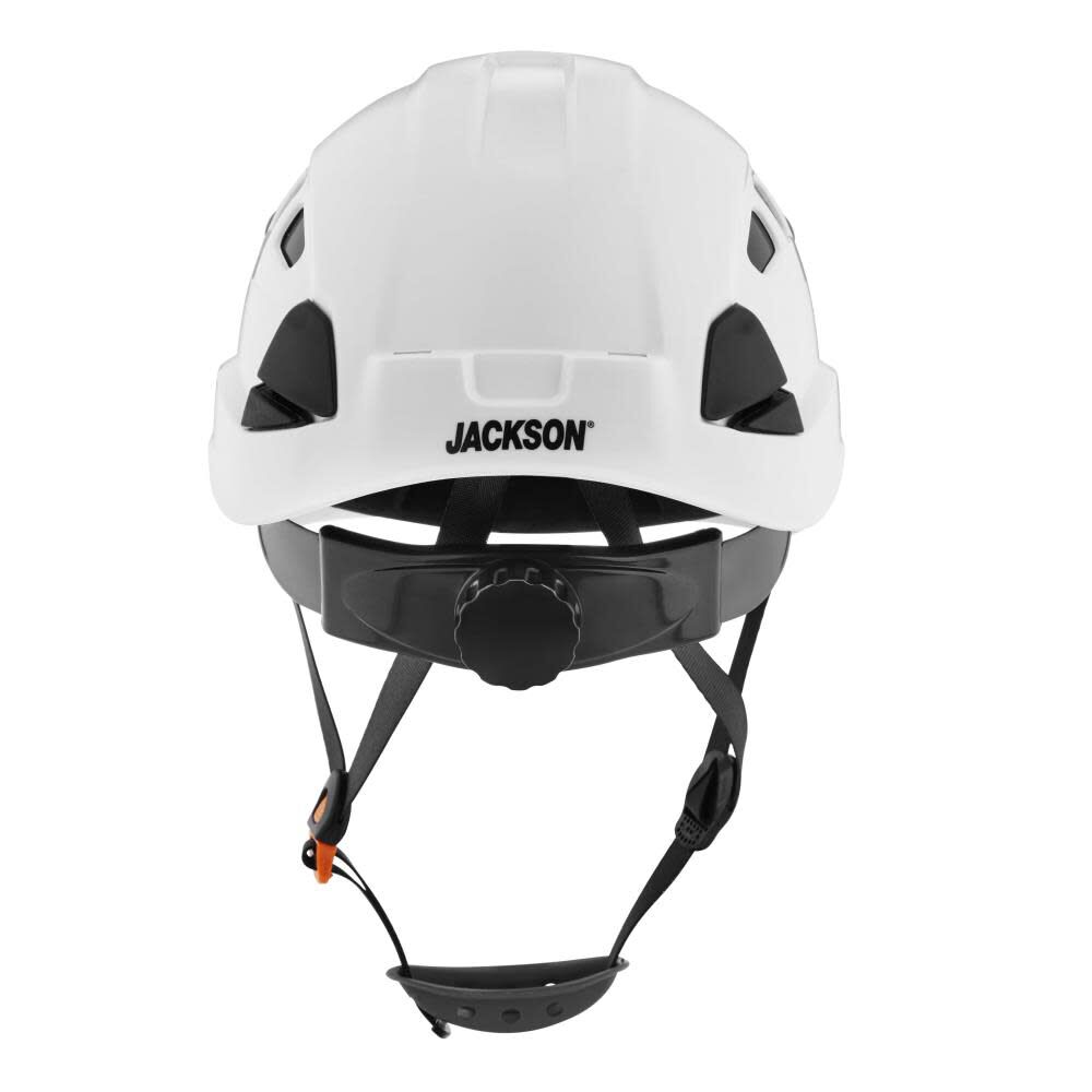 Jackson Safety CH-400V Hard Hat, Industrial Climbing Style, 6-pt.Suspension, Vented, White, large image number 3