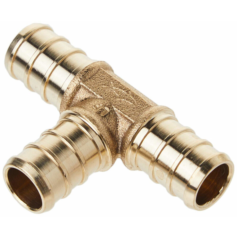 Sharkbite 1/2in x 1/2in x 1/2in PEX Brass Crimp Tee, large image number 2