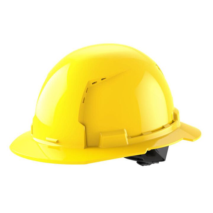 Milwaukee White Full Brim Vented Hard Hat with 4pt Ratcheting Suspension Type 1 Class C, swatch