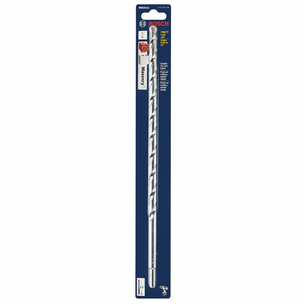 Bosch Masonry Drill Bit 3/8in X 11in X 13in Fast Spiral Rotary, large image number 3