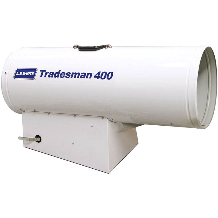 LB White Tradesman Forced Air Open Flame LP 400K BTU heater, large image number 0