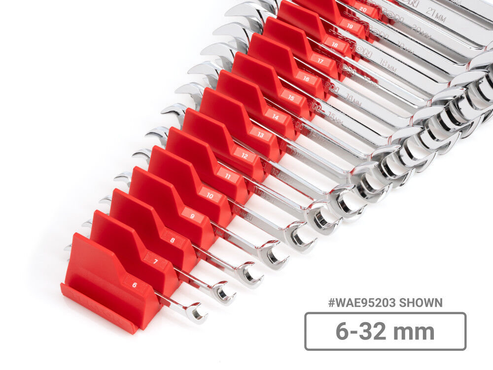 Tekton Stubby and Standard Combination Wrench Set, 1/4-3/4 Inch, 6-19 mm, large image number 4