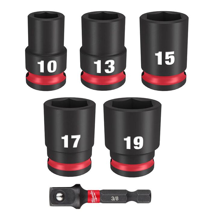 Milwaukee SHOCKWAVE Impact Duty 3/8in Drive Metric Standard Socket Set 6pc