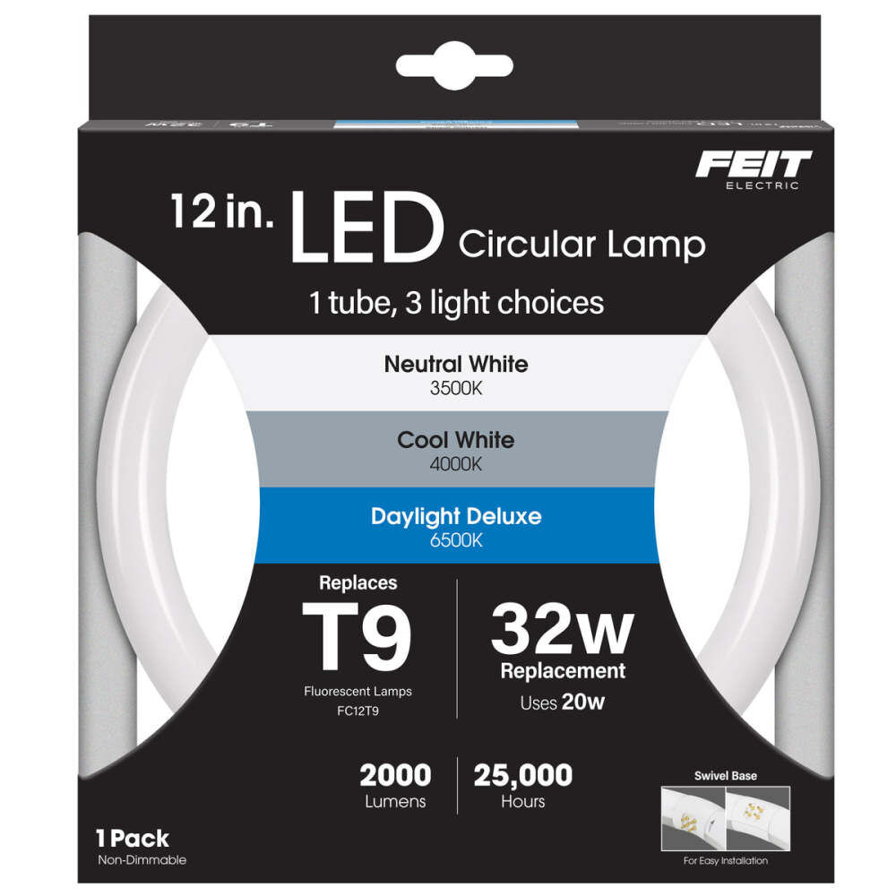 Feit Electric 12 Inch 20W 2000 Lumens T9 G10Q 4-Pin Circular LED Light White, large image number 3