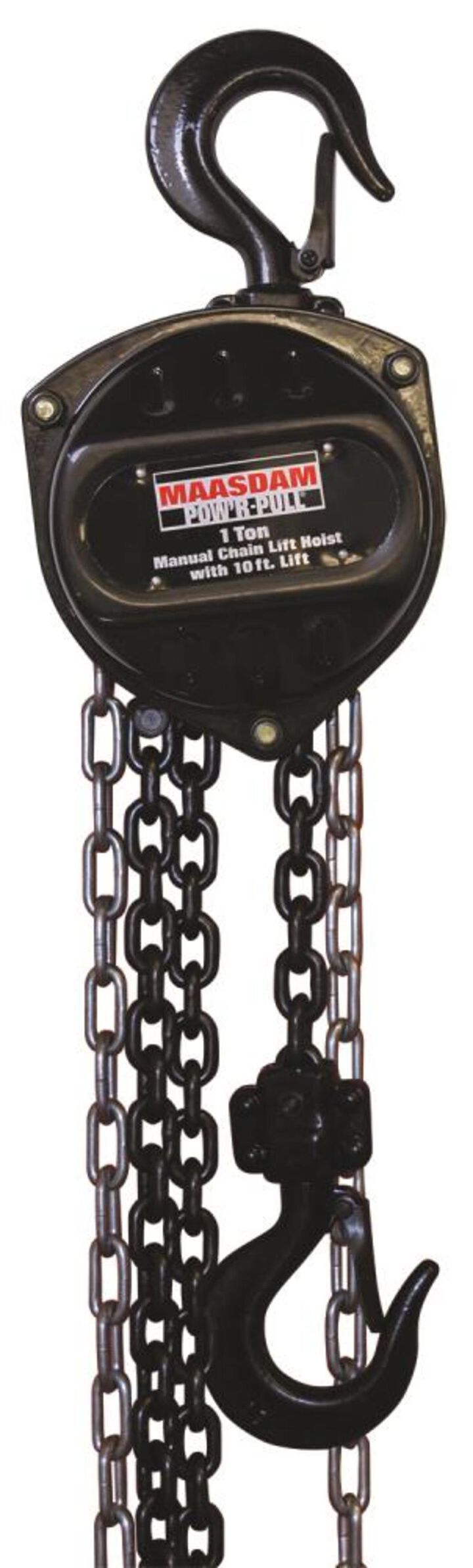 Maasdam 1 Ton Manual Chain Hoist 10 Ft. Lift