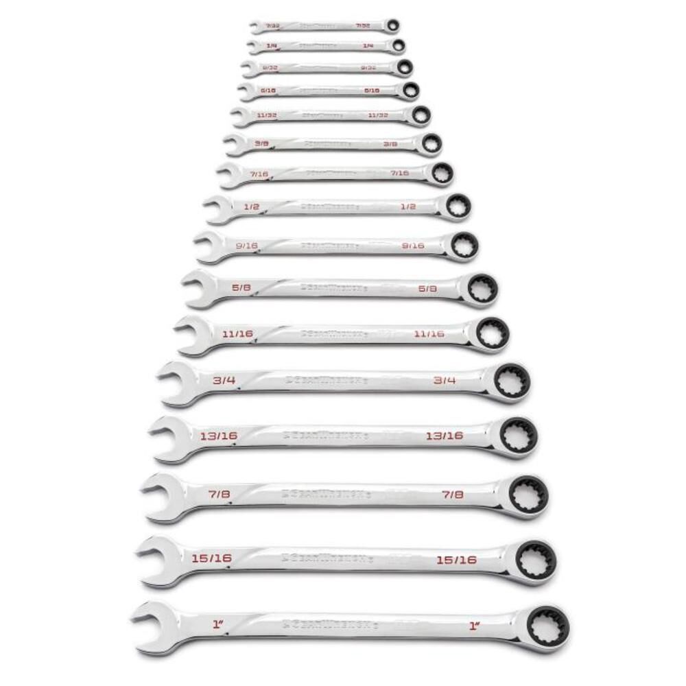 GEARWRENCH 16 pc 120XP Universal Spline Sae XL Combination Ratcheting Wrench Set, large image number 1