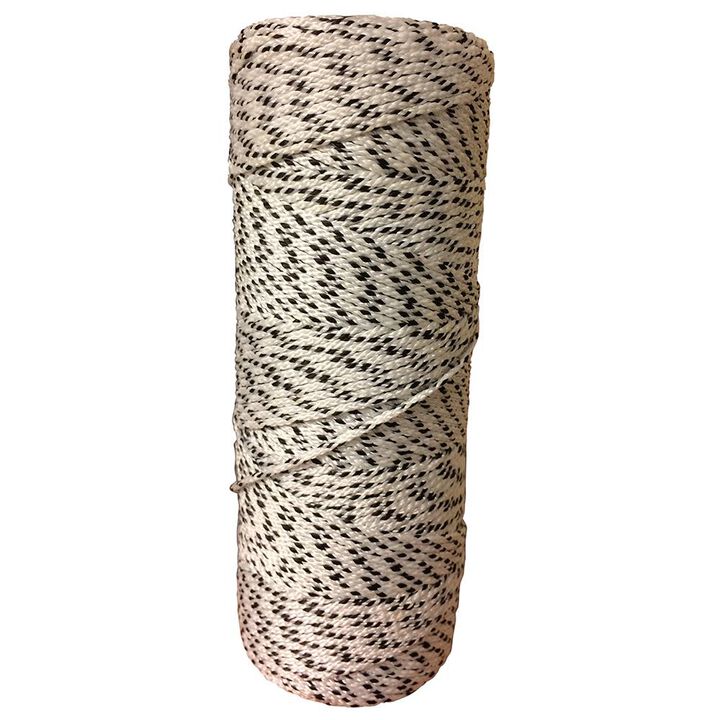 Erin Rope Nylon Seine Twine Braided White/Black #18 x 500'