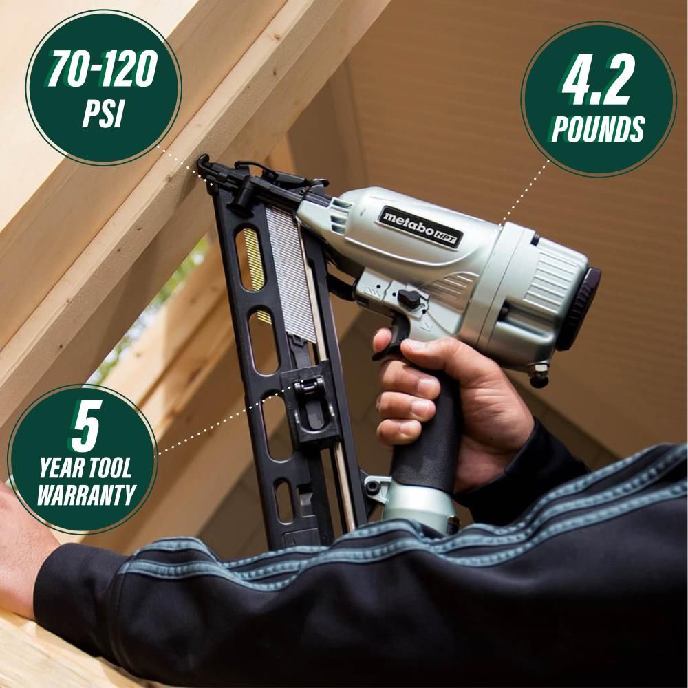 Metabo HPT 2-1/2 In. 15-Gauge Angled Finish Nailer with Air Duster, large image number 3