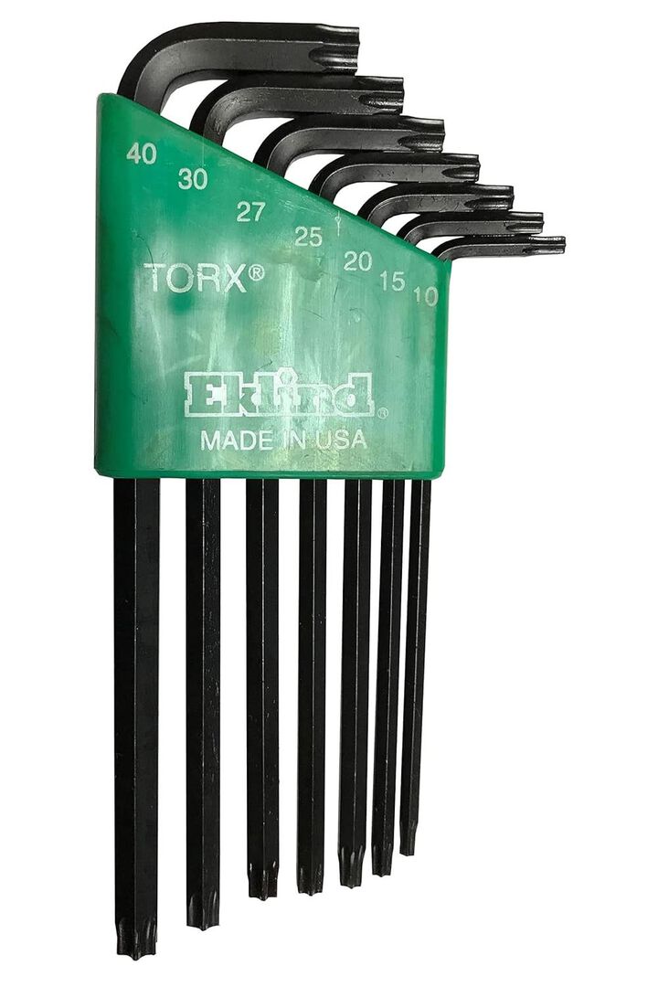 Eklind Tools Alloy Steel Black Oxide Torx Star L-Key Sets, 7 Pieces