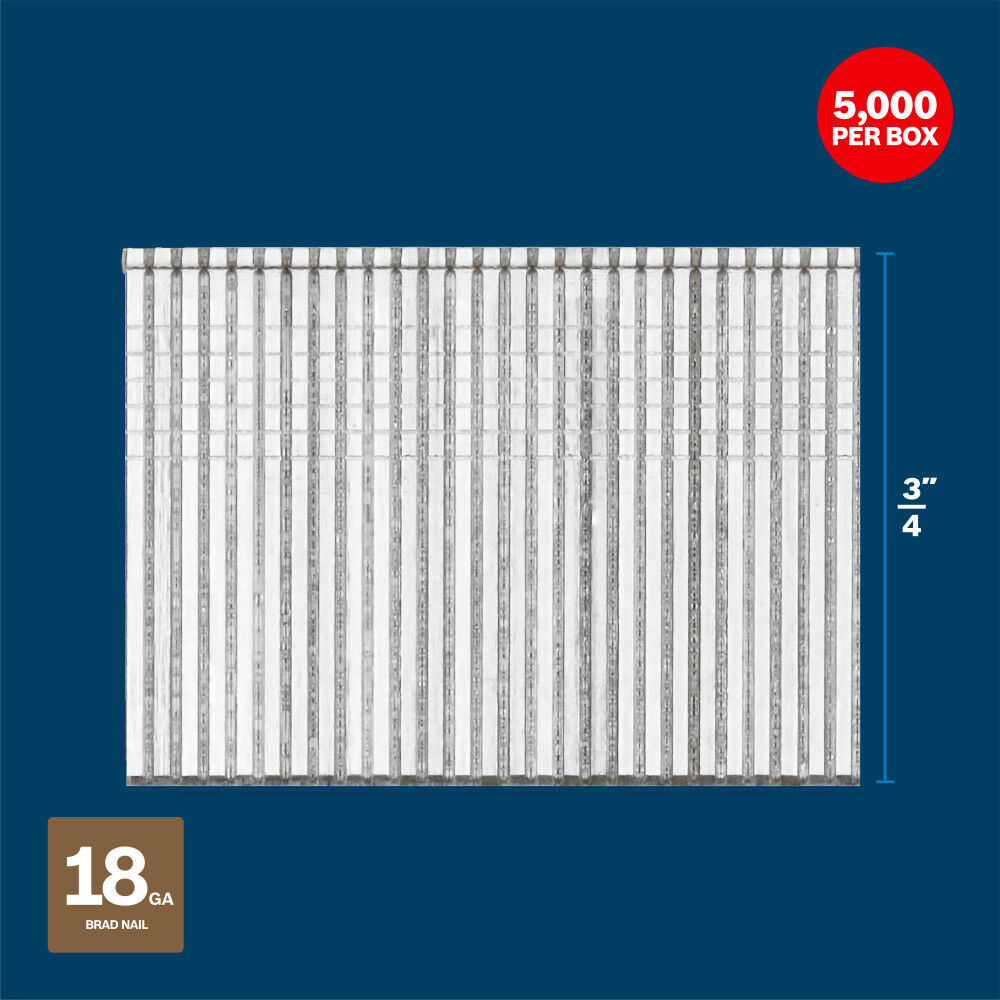 Bosch 3/4 Inch x 18 Gauge Brad Nails, 5000 Count, large image number 3