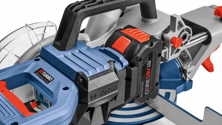 Bosch PROFACTOR 18V Surgeon 7 1/4in Single Bevel Slide Miter Saw (Bare Tool), large image number 4