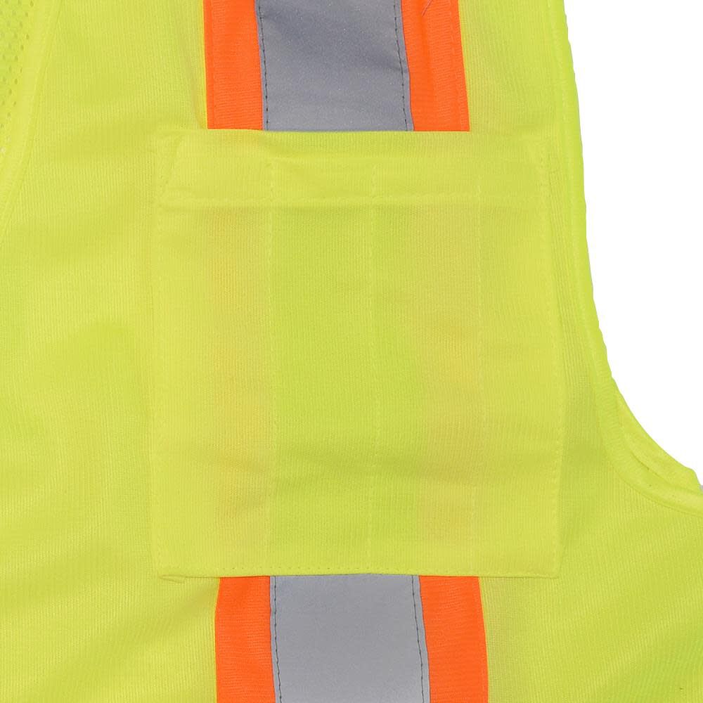 Radians Safety Vest SV6 Two Tone Surveyor Type R Class 2 Solid/Mesh Green Size Medium, large image number 4