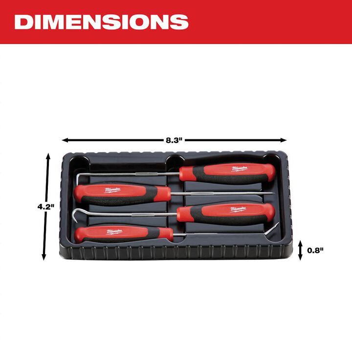 Milwaukee 4pc Hook & Pick Set, large image number 6