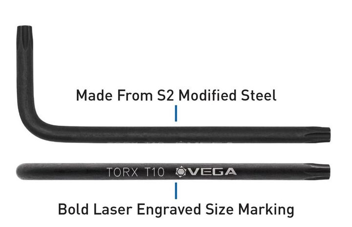 Vega Hex L-Key Set - Metric, Short, 10 Piece, large image number 1
