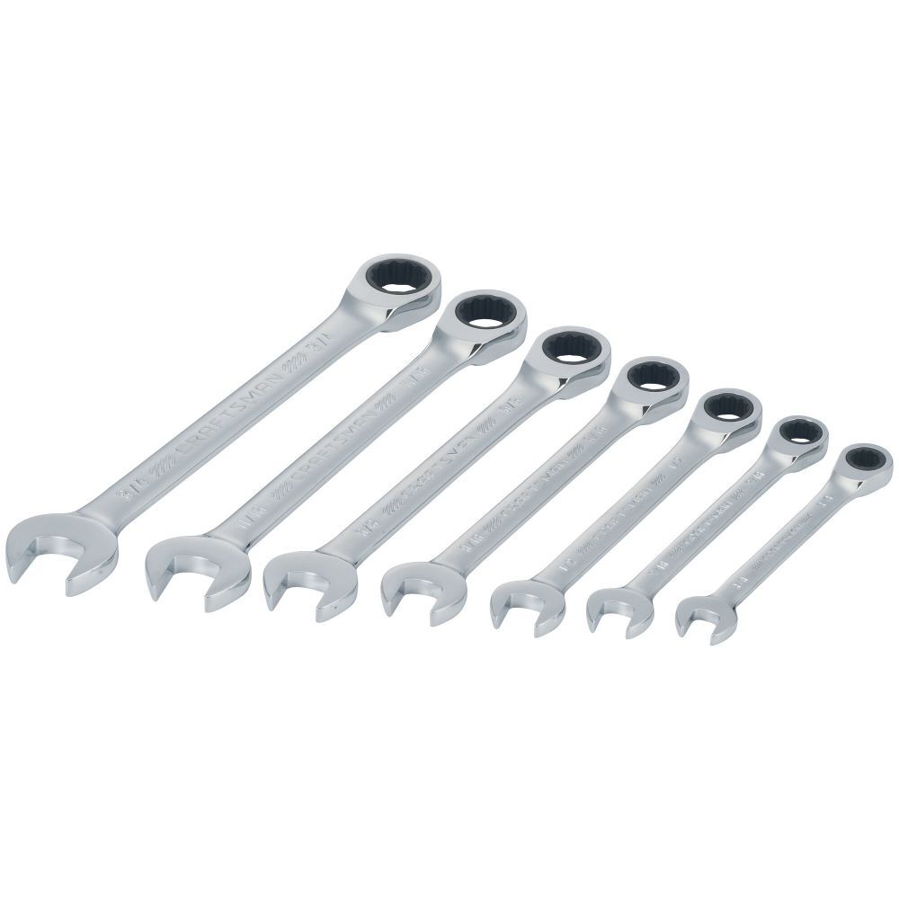 CRAFTSMAN SAE Ratcheting Combination Wrench Set, 7 Piece, large image number 2