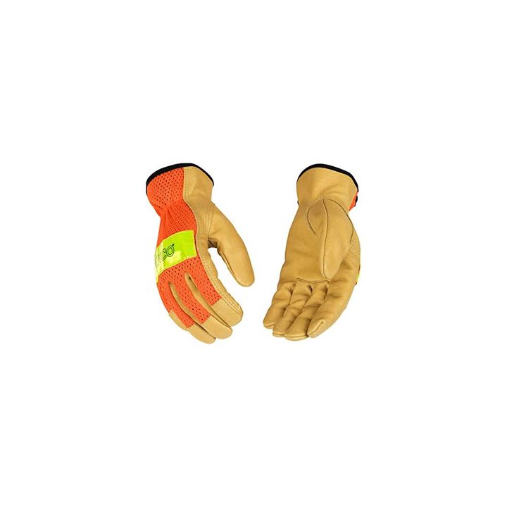 Kinco Hi-Vis Orange Mesh & Grain Pigskin Palm Glove, large image number 0