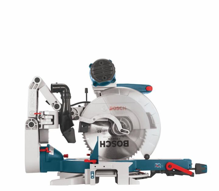 Bosch 12 Inch Dual-Bevel Glide Miter Saw & Gravity-Rise Miter Saw Stand with Wheels Bundle, large image number 19