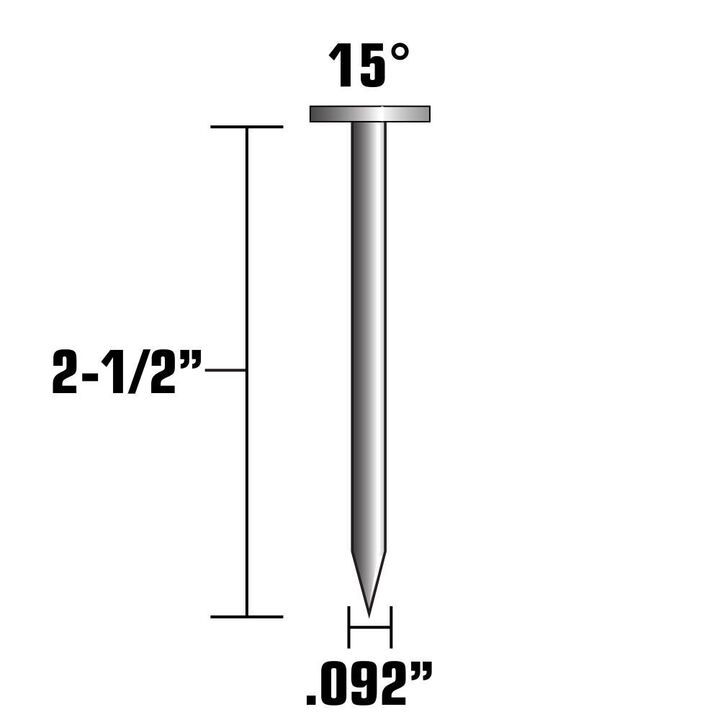 Metabo HPT 2 1/2in Electro Galvanized Wire Coil Siding Nails 3600qty, large image number 1