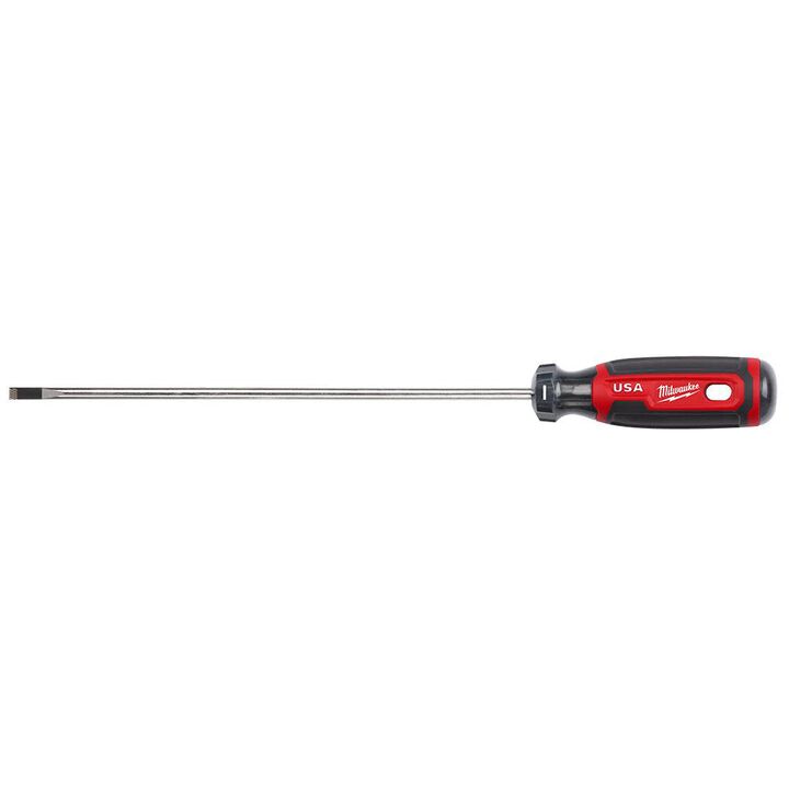 Milwaukee 3/16inch Cabinet 8inch Cushion Grip Screwdriver (USA)